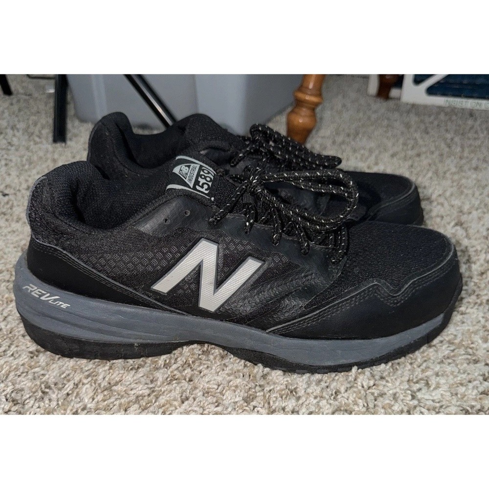 New Balance 589 Composite Toe Work‎ Shoes Mens 10 D Black Slip Resistant NICE